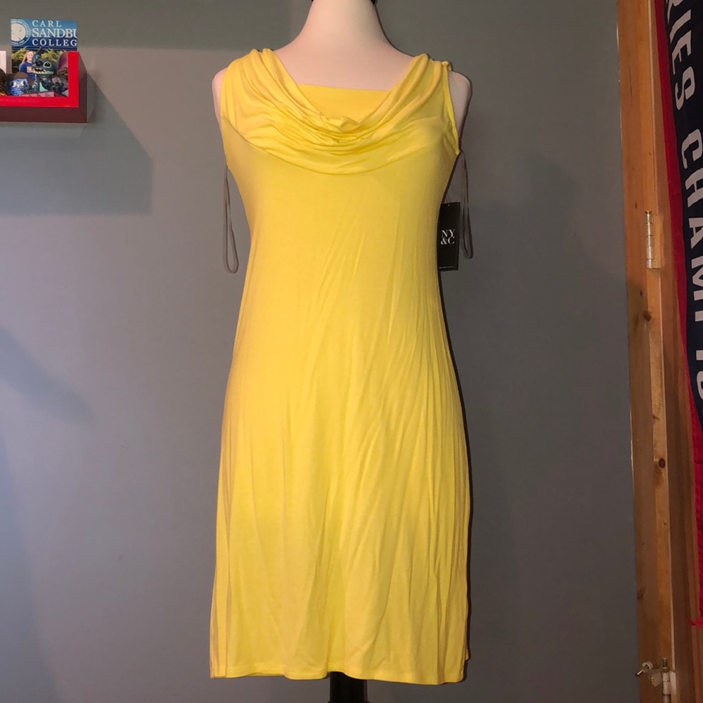 NY&C Knee Length Yellow Dress